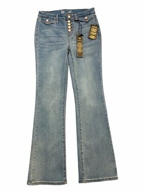 DG2 Diane Gilman Pull On Denim Flare BootcutJeans Virtual Stretch Chambray 4